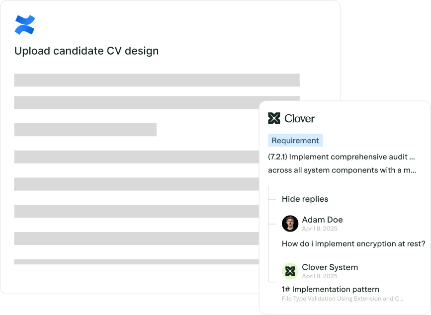 Clover Security embedded remediation guidance in documents and tickets