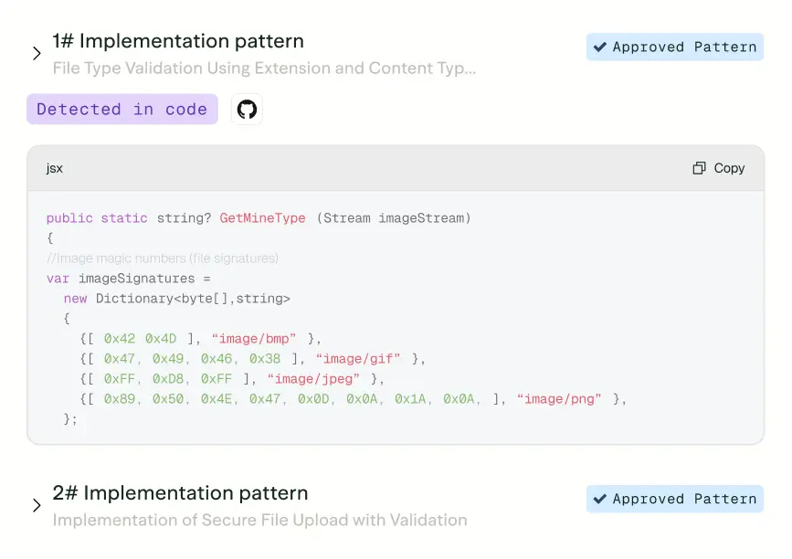 Clover Security approved patterns and templates