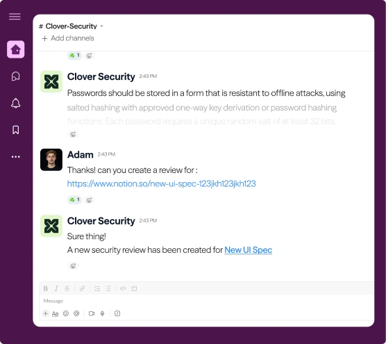 Real time security guidance